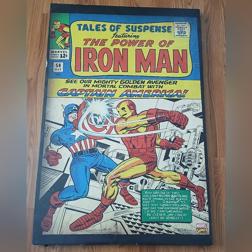 Iron Man and Captain America Marvel Cavas Painting‎ 24x36